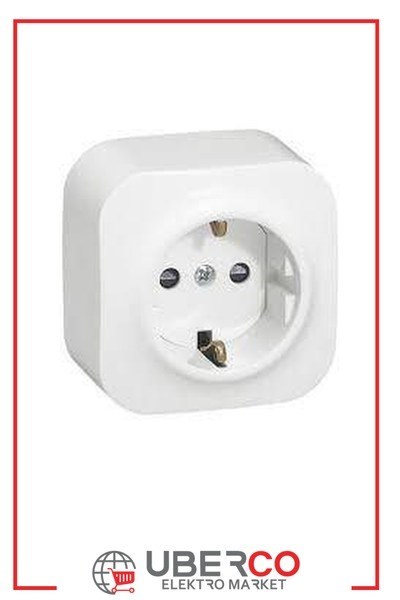 LEGRAND 782420Legrand Forix IP21 serisi sıva üstü çocuk korumalı beyaz tekli prizLegrand Çocuk korumalı topraklı priz - Beyaz{ubercoelektromarket}