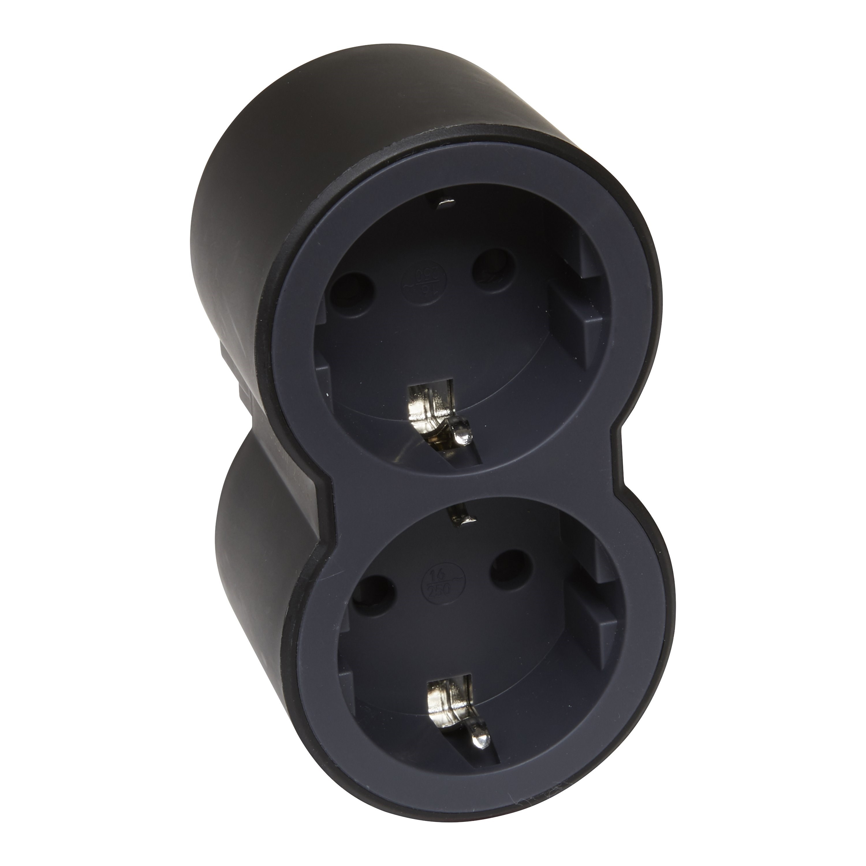 LEGRAND 694517Legrand ÇOKLU FİŞ/PRİZLER, 16 A, 2 X 2P+E ÖNDEN ÇIKIŞLI, SİYAH/KOYU GRİLegrand Çoklu - 2li önden çıkışlı priz - 16A - Siyah-Koyu{ubercoelektromarket}