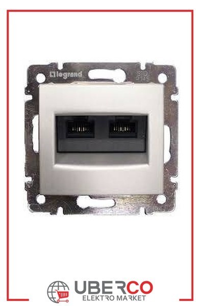 LEGRAND 770231Legrand Valena Cat5e data prizi RJ45 UTP - 2çıkış AlüminyumLegrand Data Prizleri - RJ45 Cat5e UTP, 2 çıkış{ubercoelektromarket}