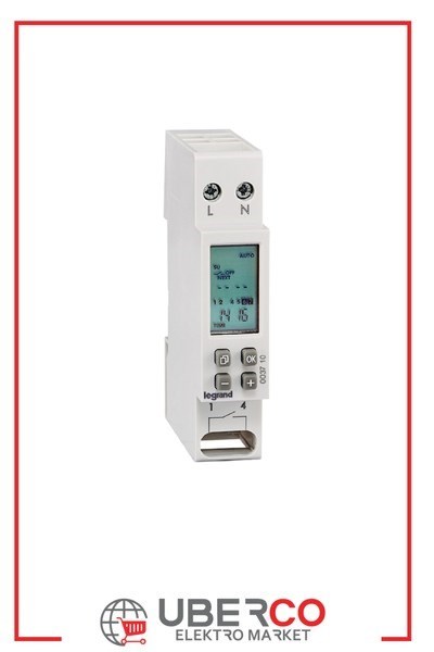 LEGRAND 003710Legrand Dijital zaman saati haftalık 230V AC 1NA 1 modülLegrand Dijital zaman saati haftalık 230V AC 1NA 1 modül{ubercoelektromarket}