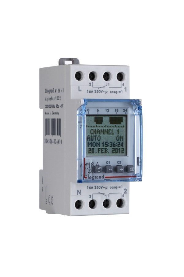 LEGRAND 412641Legrand Dijital Zaman Saati - Haftalık - Gerilim 230V~ - NA+NK 2 Çıkış 230V~Legrand Dijital Zaman Saati - Haftalık - Gerilim 230V~{ubercoelektromarket}