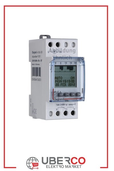 LEGRAND 412632Legrand Dijital Zaman Saati - Haftalık - Gerilim 120V~ - NA+NK 1 Çıkış 120V~Legrand Dijital Zaman Saati - Haftalık - Gerilim 120V~{ubercoelektromarket}