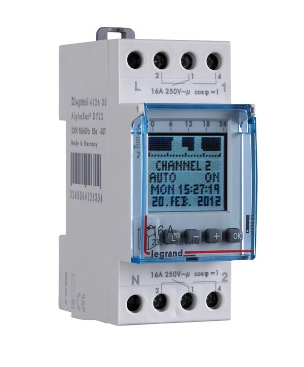 LEGRAND 412630Legrand Dijital Zaman Saati - Yıllık - Gerilim 230V~ - NA+NK 2 Çıkış 230V~Legrand Dijital Zaman Saati - Yıllık - Gerilim 230V~{ubercoelektromarket}