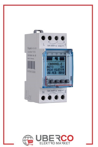 LEGRAND 412630Legrand Dijital Zaman Saati - Yıllık - Gerilim 230V~ - NA+NK 2 Çıkış 230V~Legrand Dijital Zaman Saati - Yıllık - Gerilim 230V~{ubercoelektromarket}