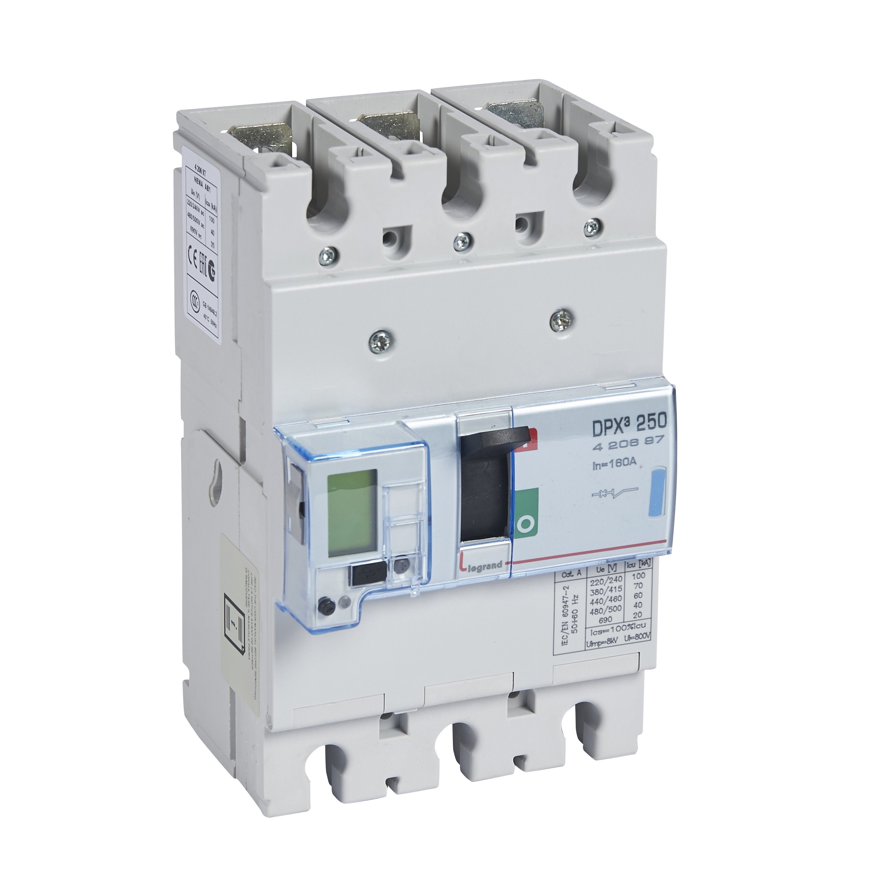 LEGRAND 420697Legrand DPX³250 ELE&SG 3P 160A 70kALegrand DPX³250 ELE&SG 3P 160A 70kA{ubercoelektromarket}