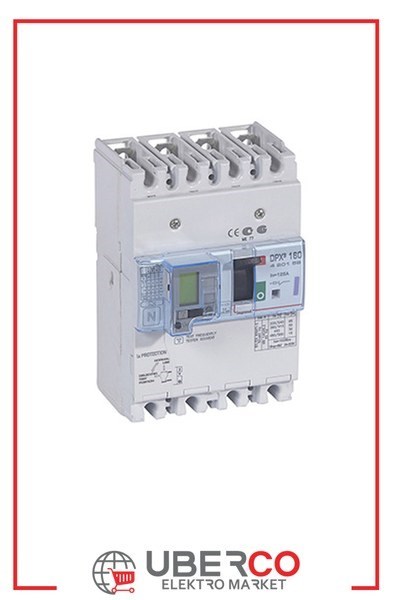 LEGRAND 420156Legrand DPX3 160 Kompakt Şalter - Termik manyetik - 4 kutup - Entegre kaçak akım modüllü - Icu(kA) 50 - In(A) 125Legrand DPX3 160 Kompakt Şalter - Termik manyetik - 4 kutup{ubercoelektromarket}
