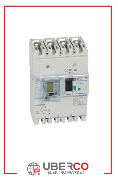 LEGRAND 420034Legrand DPX3 160 Kompakt Şalter - Termik manyetik - 4 kutup - Entegre kaçak akım modüllü - Icu(kA) 16 - In(A) 80Legrand DPX3 160 Kompakt Şalter - Termik manyetik - 4 kutup{ubercoelektromarket}