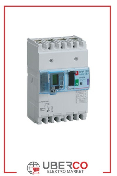 LEGRAND 420157Legrand DPX3 160 Kompakt Şalter - Termik manyetik - 4 kutup - Entegre kaçak akım modüllü - Icu(kA) 50 - In(A) 160Legrand DPX3 160 Kompakt Şalter - Termik manyetik - 4 kutup{ubercoelektromarket}