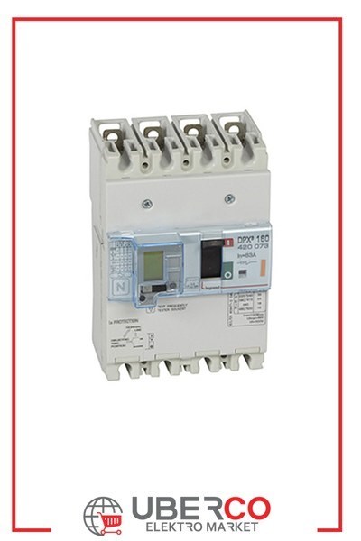 LEGRAND 420073Legrand DPX3 160 Kompakt Şalter - Termik manyetik - 4 kutup - Entegre kaçak akım modüllü - Icu(kA) 25 - In(A) 63Legrand DPX3 160 Kompakt Şalter - Termik manyetik - 4 kutup{ubercoelektromarket}