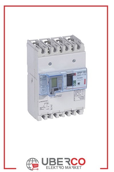 LEGRAND 420112Legrand DPX3 160 Kompakt Şalter - Termik manyetik - 4 kutup - Entegre kaçak akım modüllü - Icu(kA) 36 - In(A) 40Legrand DPX3 160 Kompakt Şalter - Termik manyetik - 4 kutup{ubercoelektromarket}