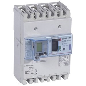 LEGRAND 420153Legrand DPX3 160 Kompakt Şalter - Termik manyetik - 4 kutup - Entegre kaçak akım modüllü - Icu(kA) 50 - In(A) 63Legrand DPX3 160 Kompakt Şalter - Termik manyetik - 4 kutup{ubercoelektromarket}