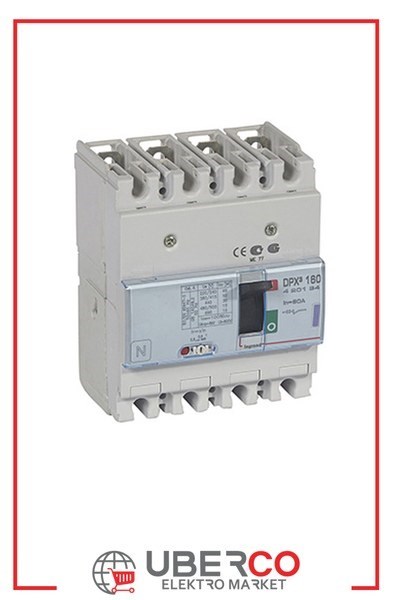 LEGRAND 420134Legrand DPX3 160 Kompakt Şalter - Termik manyetik - 4 kutup - Icu(kA) 50 - In(A) 80Legrand DPX3 160 Kompakt Şalter - Termik manyetik - 4 kutup{ubercoelektromarket}