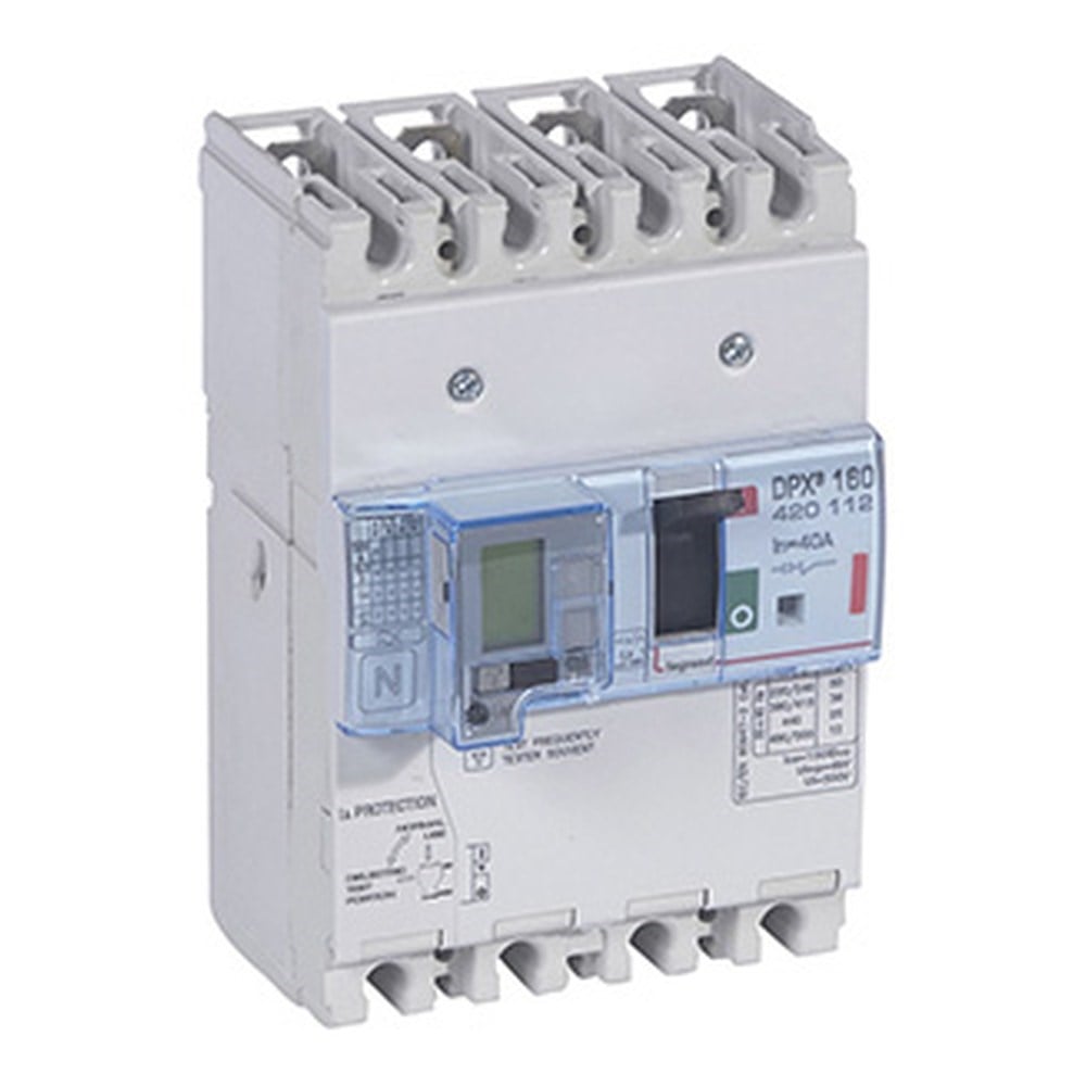 LEGRAND 420112Legrand DPX3 160 Kompakt Şalter - Termik manyetik - 4 kutup - Entegre kaçak akım modüllü - Icu(kA) 36 - In(A) 40Legrand DPX3 160 Kompakt Şalter - Termik manyetik - 4 kutup{ubercoelektromarket}