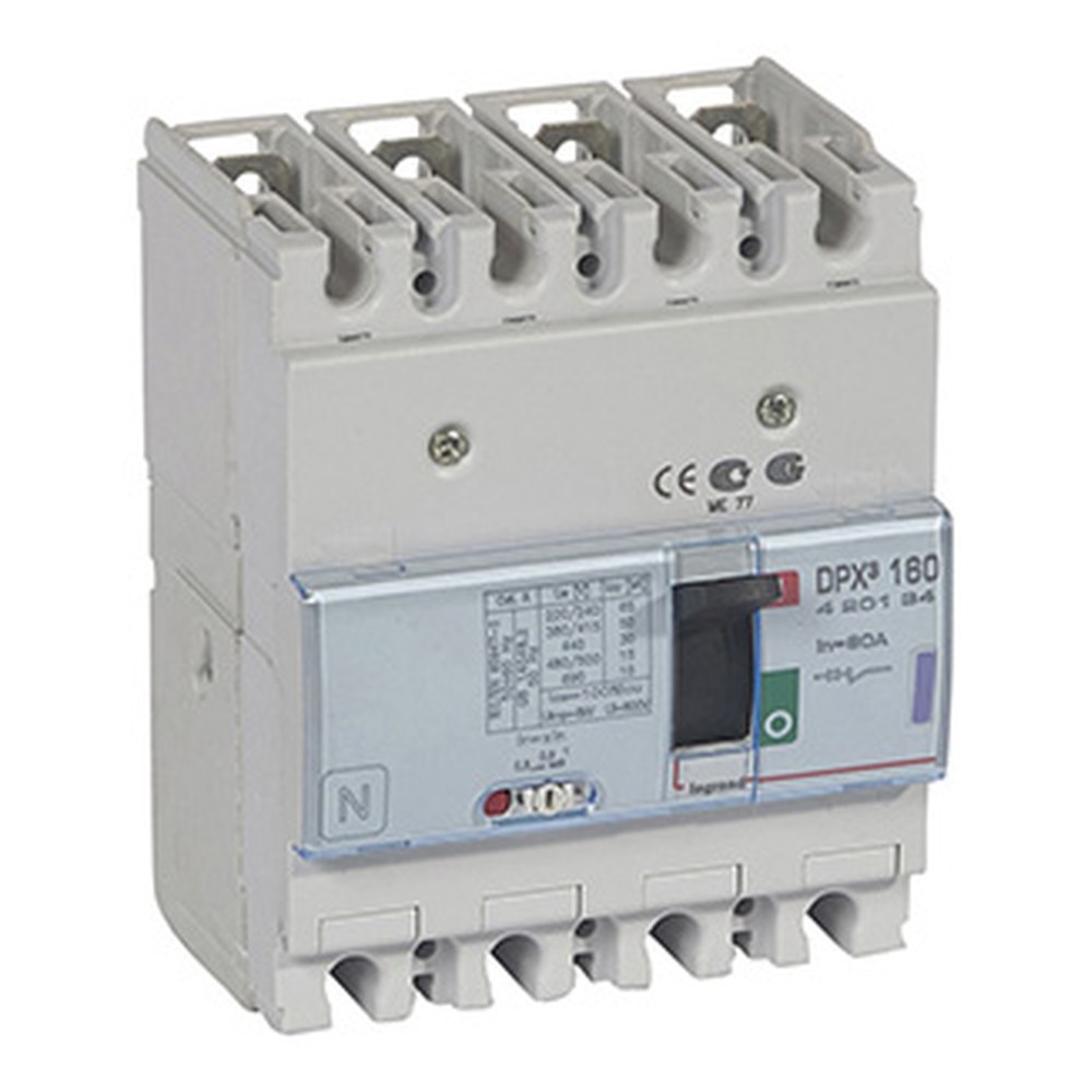LEGRAND 420134Legrand DPX3 160 Kompakt Şalter - Termik manyetik - 4 kutup - Icu(kA) 50 - In(A) 80Legrand DPX3 160 Kompakt Şalter - Termik manyetik - 4 kutup{ubercoelektromarket}