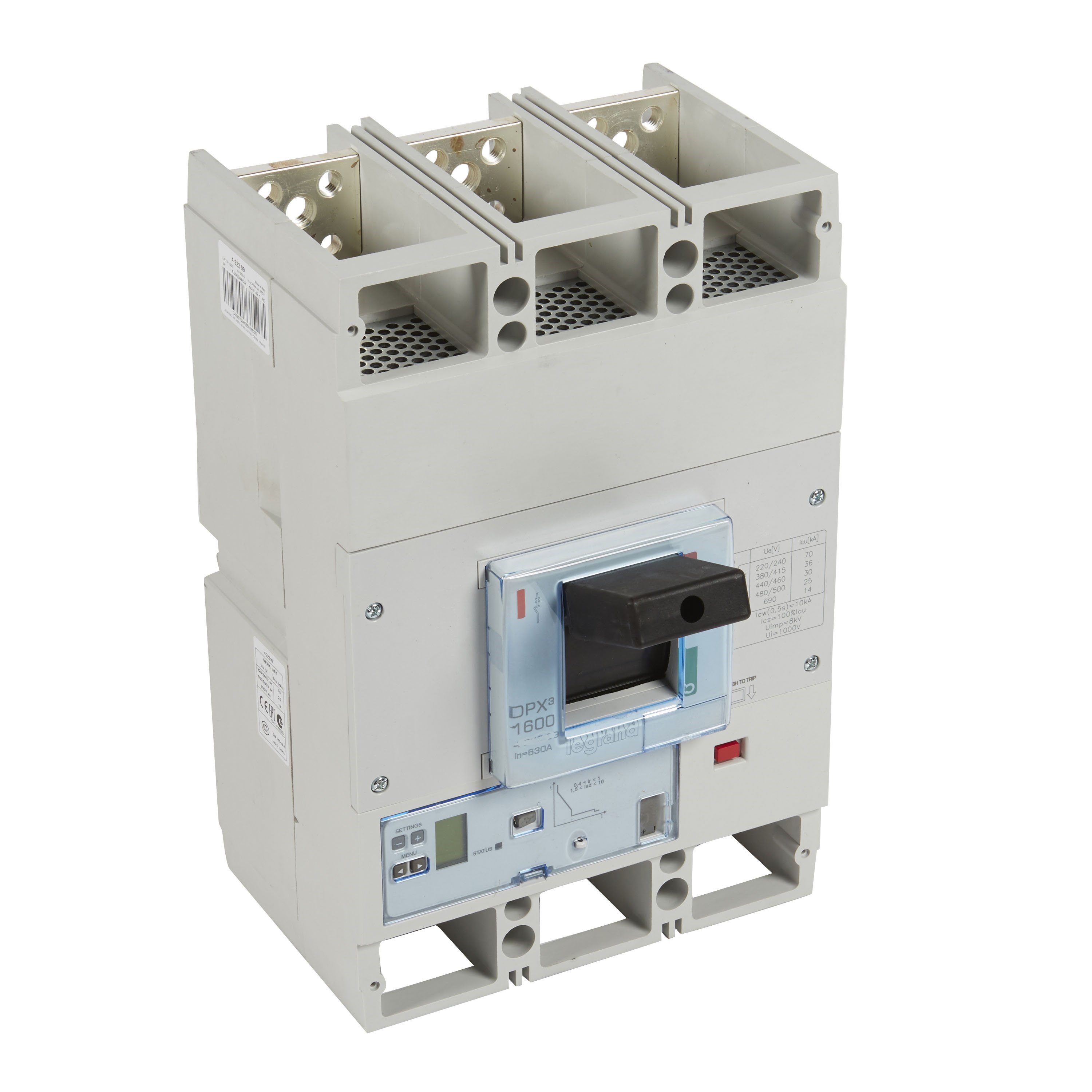 LEGRAND 422338Legrand DPX3 1600 Kompakt Şalter - Elektronik S2 Versiyon - 3 kutup - Icu(kA) 100 - In(A) 1250Legrand DPX3 1600 Kompakt Şalter - Elektronik S2 Versiyon{ubercoelektromarket}
