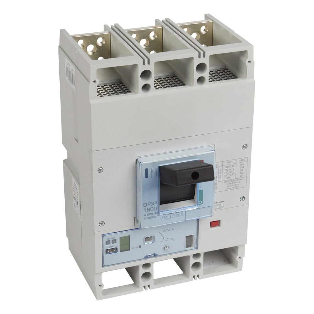LEGRAND 422336Legrand DPX3 1600 Kompakt Şalter - Elektronik S2 Versiyon - 3 kutup - Icu(kA) 100 - In(A) 800Legrand DPX3 1600 Kompakt Şalter - Elektronik S2 Versiyon{ubercoelektromarket}