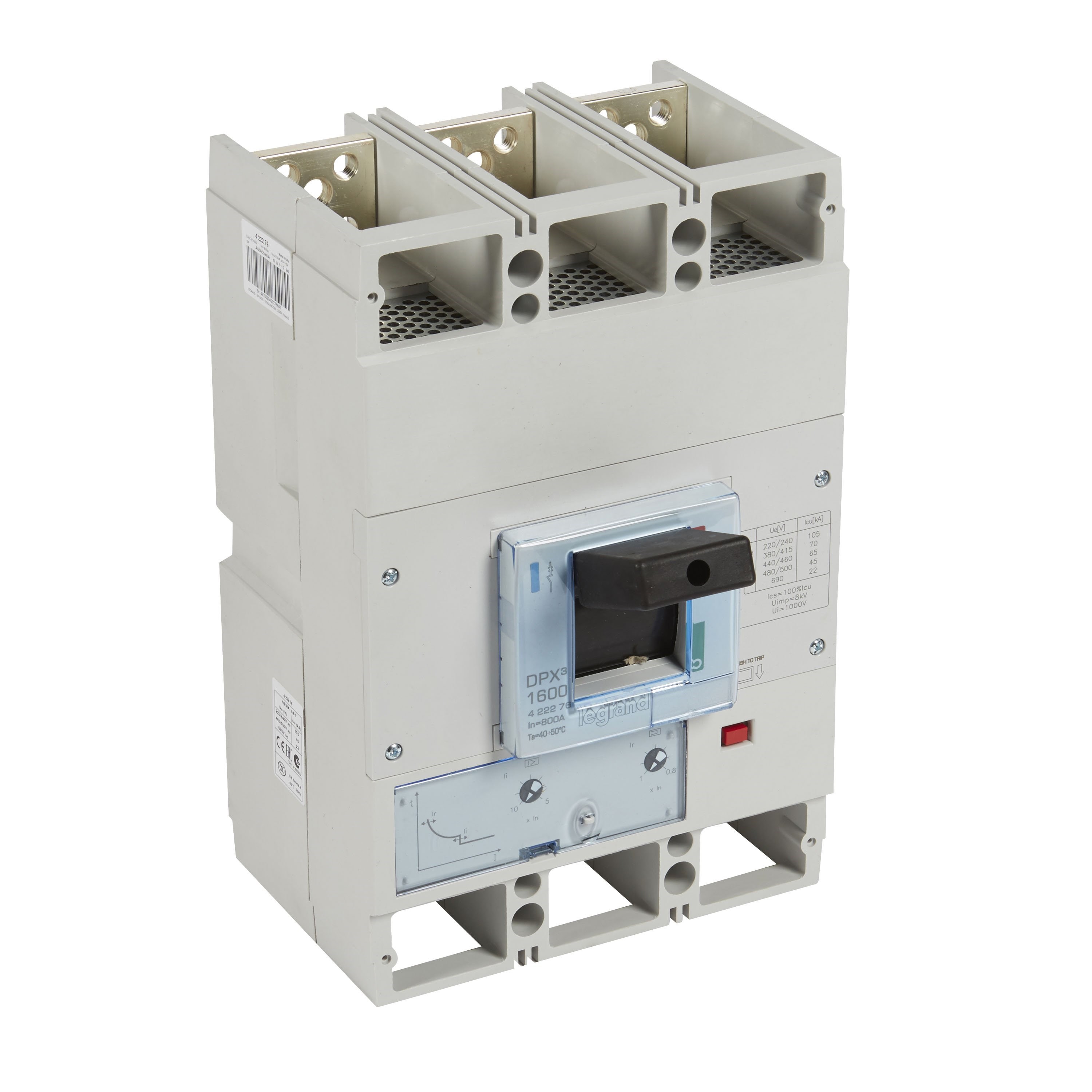 LEGRAND 422276Legrand DPX3 1600 Kompakt Şalter - Termik manyetik şalter - 3 kutup - Icu(kA) 70 - In(A) 800Legrand DPX3 1600 Kompakt Şalter - Termik manyetik şalter{ubercoelektromarket}