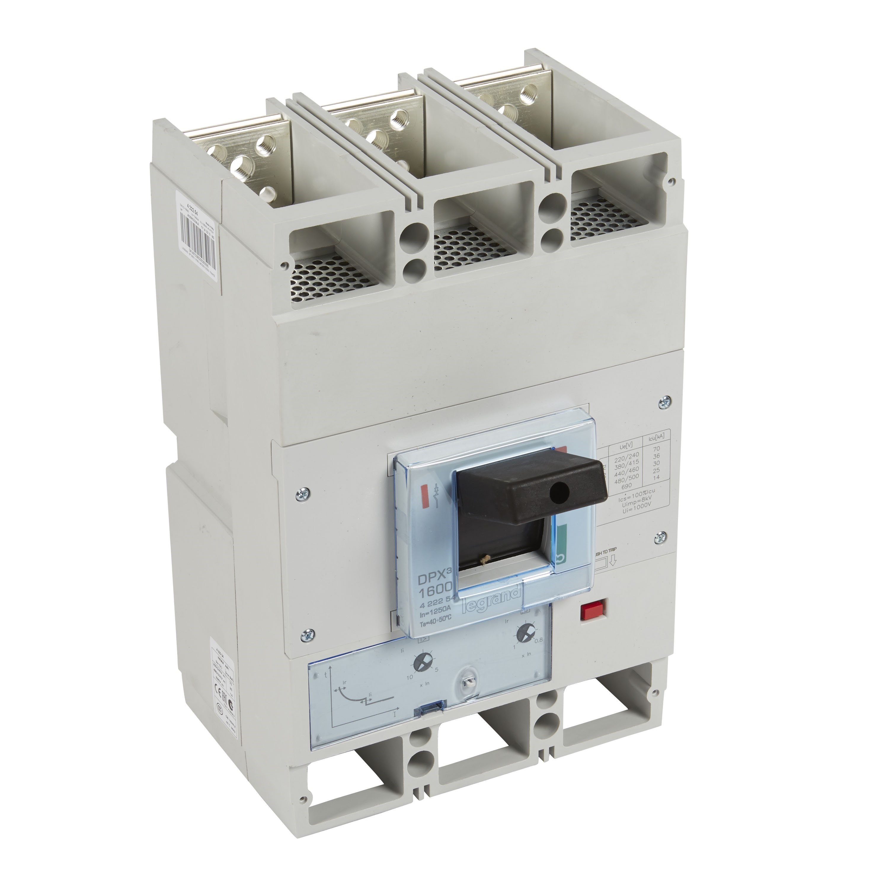 LEGRAND 422254Legrand DPX3 1600 Kompakt Şalter - Termik manyetik şalter - 3 kutup - Icu(kA) 36 - In(A) 1250Legrand DPX3 1600 Kompakt Şalter - Termik manyetik şalter{ubercoelektromarket}