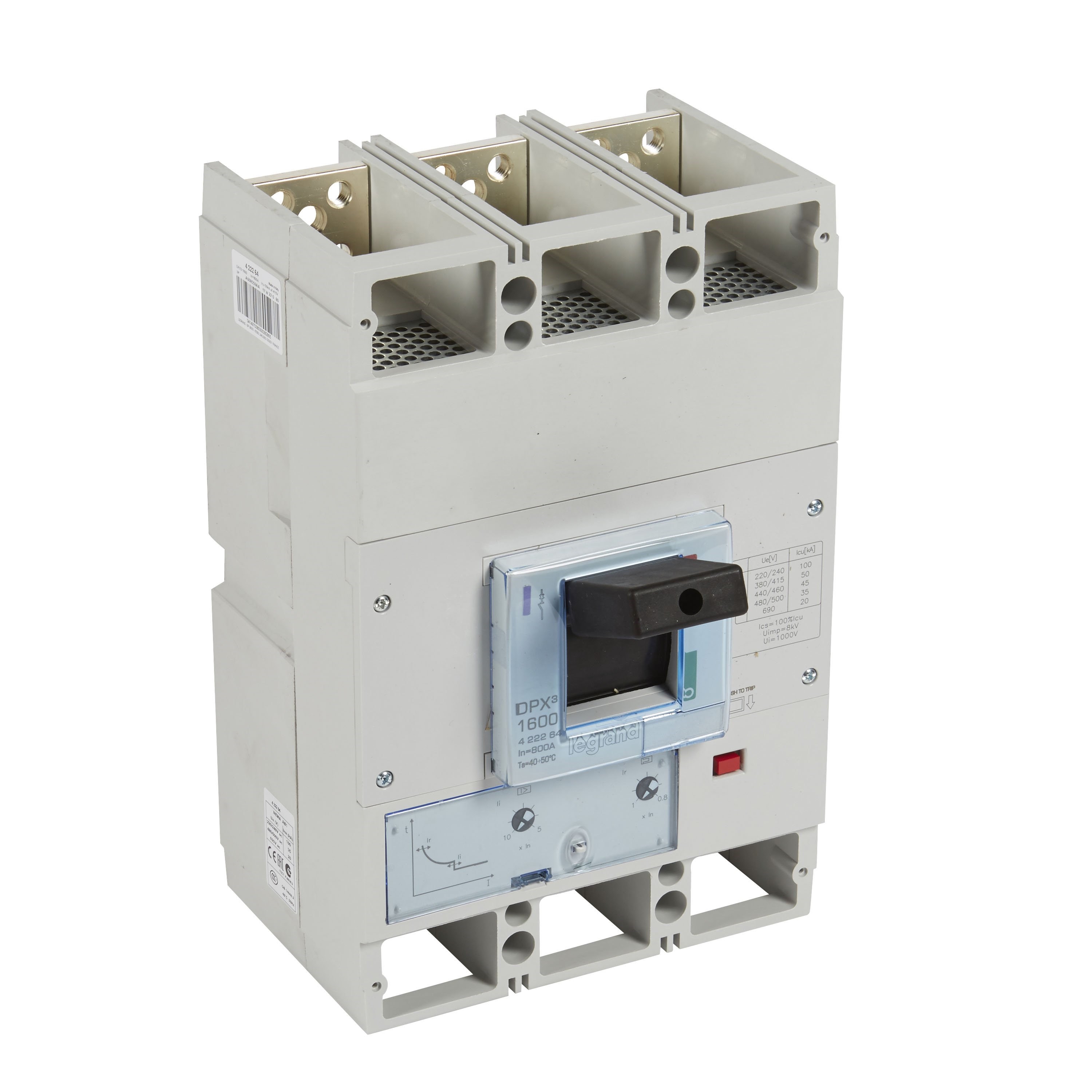 LEGRAND 422264Legrand DPX3 1600 Kompakt Şalter - Termik manyetik şalter - 3 kutup - Icu(kA) 50 - In(A) 800Legrand DPX3 1600 Kompakt Şalter - Termik manyetik şalter{ubercoelektromarket}