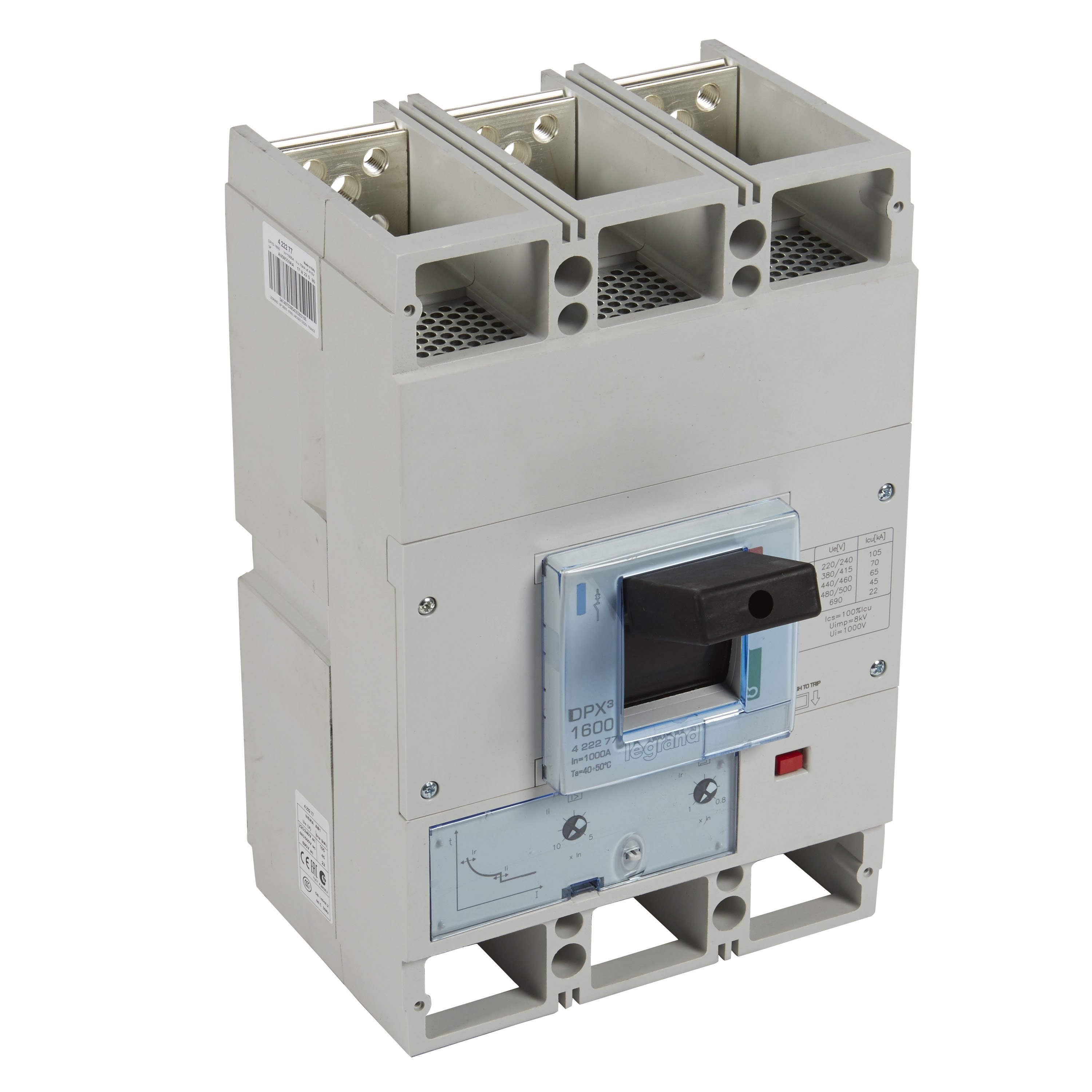 LEGRAND 422277Legrand DPX3 1600 Kompakt Şalter - Termik manyetik şalter - 3 kutup - Icu(kA) 70 - In(A) 1000Legrand DPX3 1600 Kompakt Şalter - Termik manyetik şalter{ubercoelektromarket}