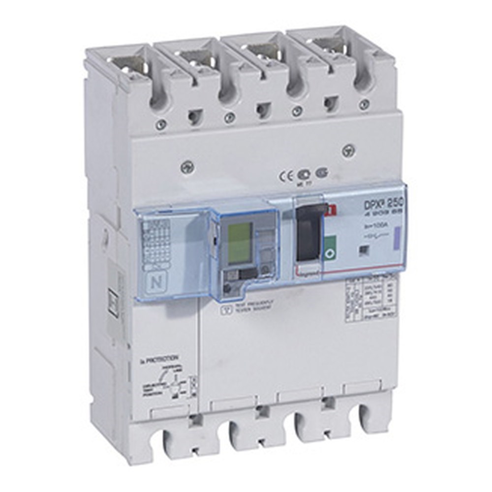 LEGRAND 420658Legrand DPX3 250 Kompakt Şalter - Elektronik korumalı - 4 kutup - Entegre kaçak akım modüllü - Icu(kA) 70 - In(A) 160Legrand DPX3 250 Kompakt Şalter - Elektronik korumalı - 4{ubercoelektromarket}