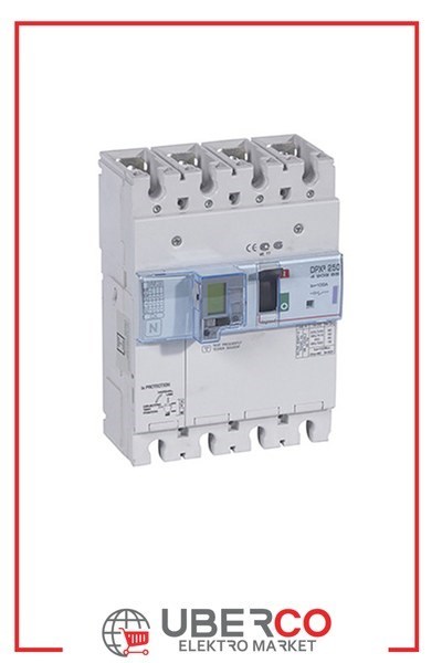 LEGRAND 420389Legrand DPX3 250 Kompakt Şalter - Elektronik korumalı - 4 kutup - Entegre kaçak akım modüllü - Icu(kA) 50 - In(A) 250Legrand DPX3 250 Kompakt Şalter - Elektronik korumalı - 4{ubercoelektromarket}