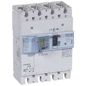 LEGRAND 420658Legrand DPX3 250 Kompakt Şalter - Elektronik korumalı - 4 kutup - Entegre kaçak akım modüllü - Icu(kA) 70 - In(A) 160Legrand DPX3 250 Kompakt Şalter - Elektronik korumalı - 4{ubercoelektromarket}