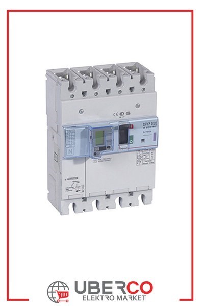 LEGRAND 420387Legrand DPX3 250 Kompakt Şalter - Elektronik korumalı - 4 kutup - Entegre kaçak akım modüllü - Icu(kA) 50 - In(A) 160Legrand DPX3 250 Kompakt Şalter - Elektronik korumalı - 4{ubercoelektromarket}