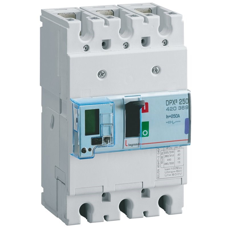 LEGRAND 420549Legrand DPX3 250 Kompakt Şalter - Elektronik (toprak hatasına karşı koruma) - 3 kutup - Icu(kA) 50 - In(A) 250Legrand DPX3 250 Kompakt Şalter - Elektronik (toprak{ubercoelektromarket}