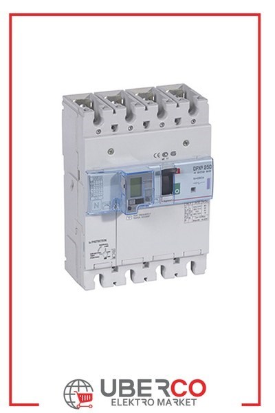LEGRAND 420288Legrand DPX3 250 Kompakt Şalter - Termik manyetik - 4 kutup - Entegre kaçak akım modüllü - Icu(kA) 50 - In(A) 200Legrand DPX3 250 Kompakt Şalter - Termik manyetik - 4 kutup{ubercoelektromarket}