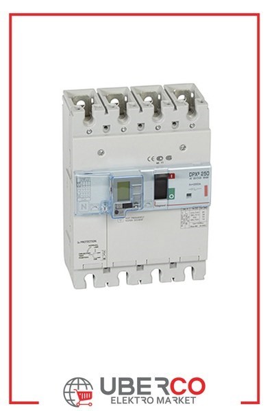 LEGRAND 420259Legrand DPX3 250 Kompakt Şalter - Termik manyetik - 4 kutup - Entegre kaçak akım modüllü - Icu(kA) 36 - In(A) 250Legrand DPX3 250 Kompakt Şalter - Termik manyetik - 4 kutup{ubercoelektromarket}