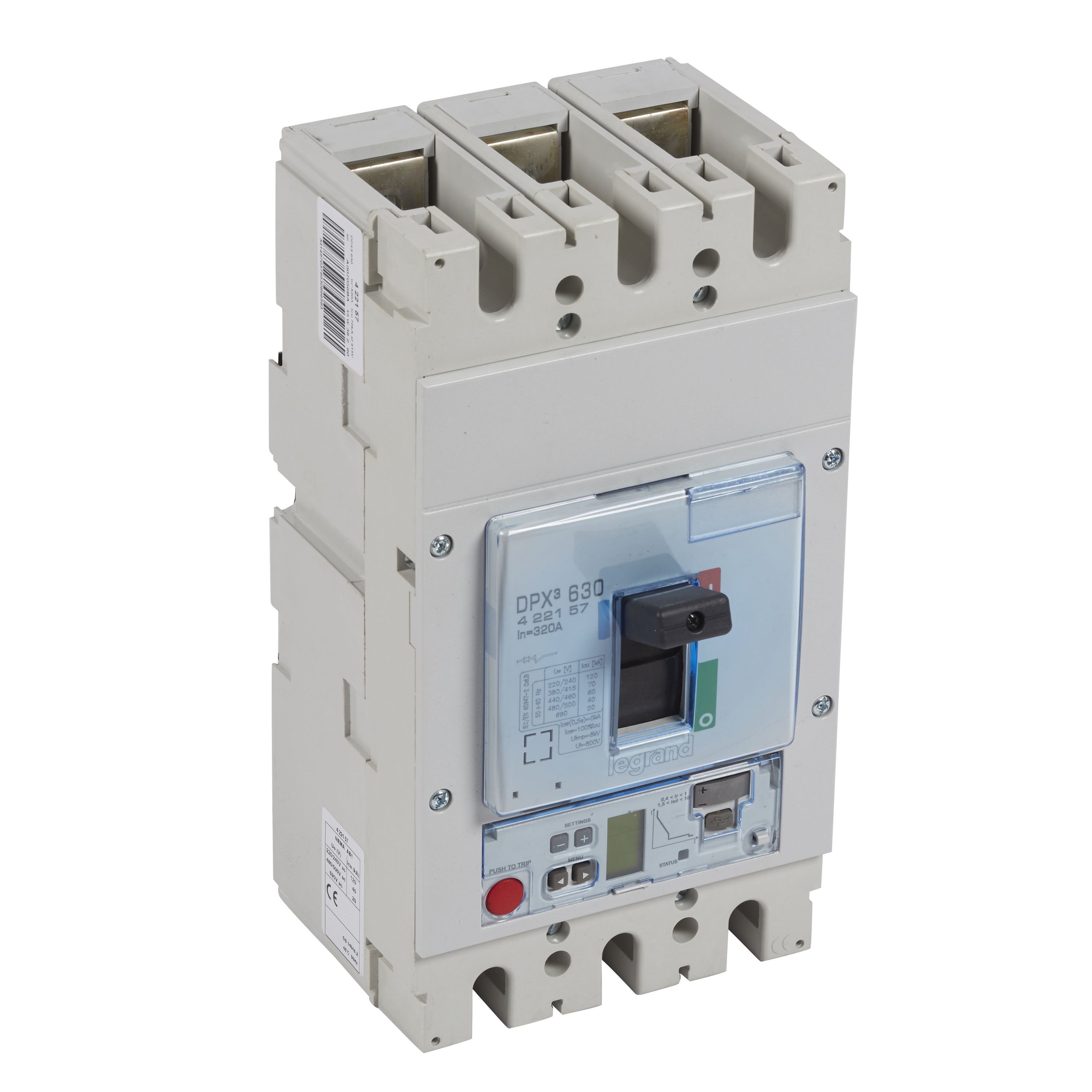 LEGRAND 422157Legrand DPX3 630 Kompakt Şalter - Elektronik Sg Versiyon - 3 kutup - Icu(kA) 70 - In(A) 320Legrand DPX3 630 Kompakt Şalter - Elektronik Sg Versiyon - 3{ubercoelektromarket}