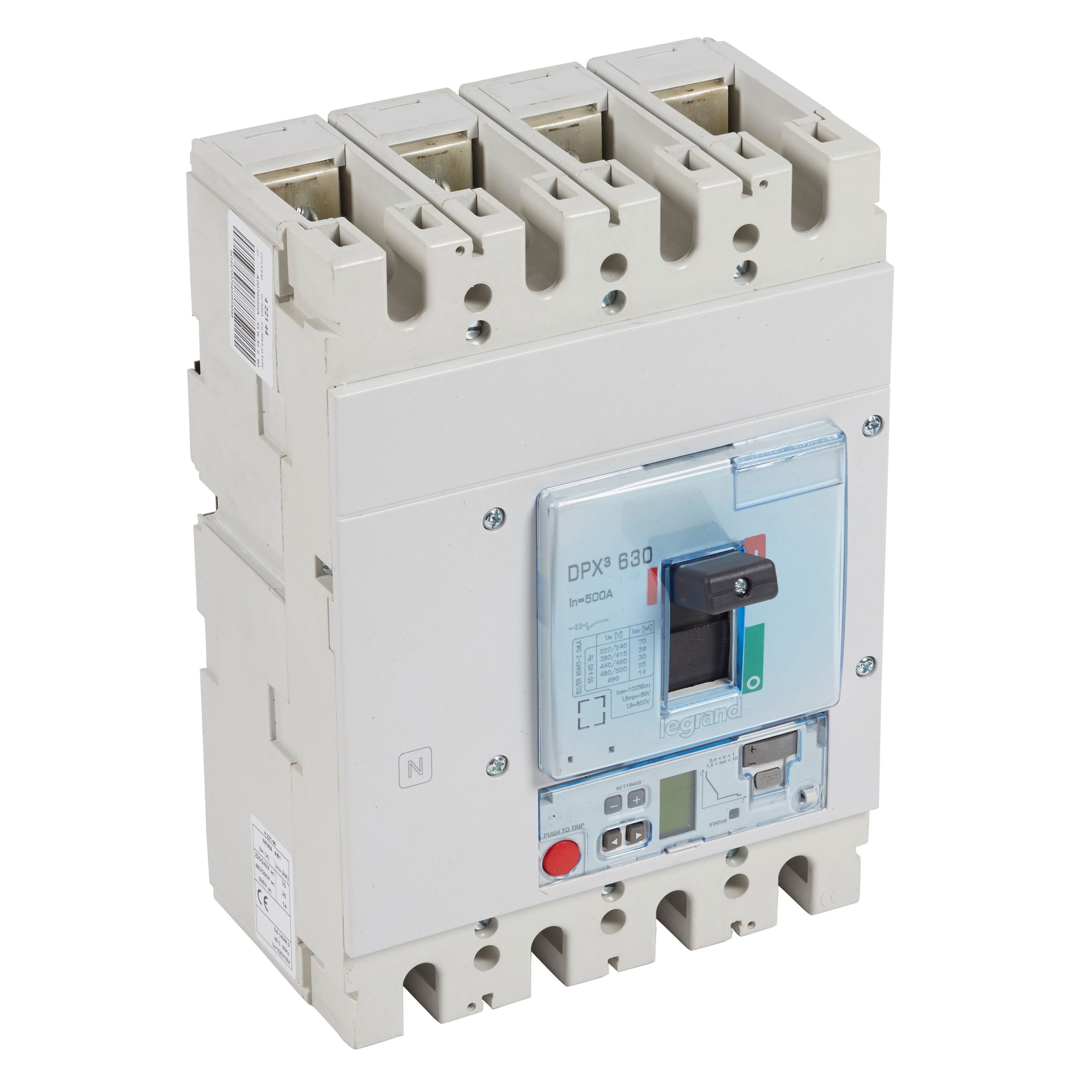 LEGRAND 422164Legrand DPX3 630 Kompakt Şalter - Elektronik Sg Versiyon - 4 kutup - Icu(kA) 70 - In(A) 500Legrand DPX3 630 Kompakt Şalter - Elektronik Sg Versiyon - 4{ubercoelektromarket}