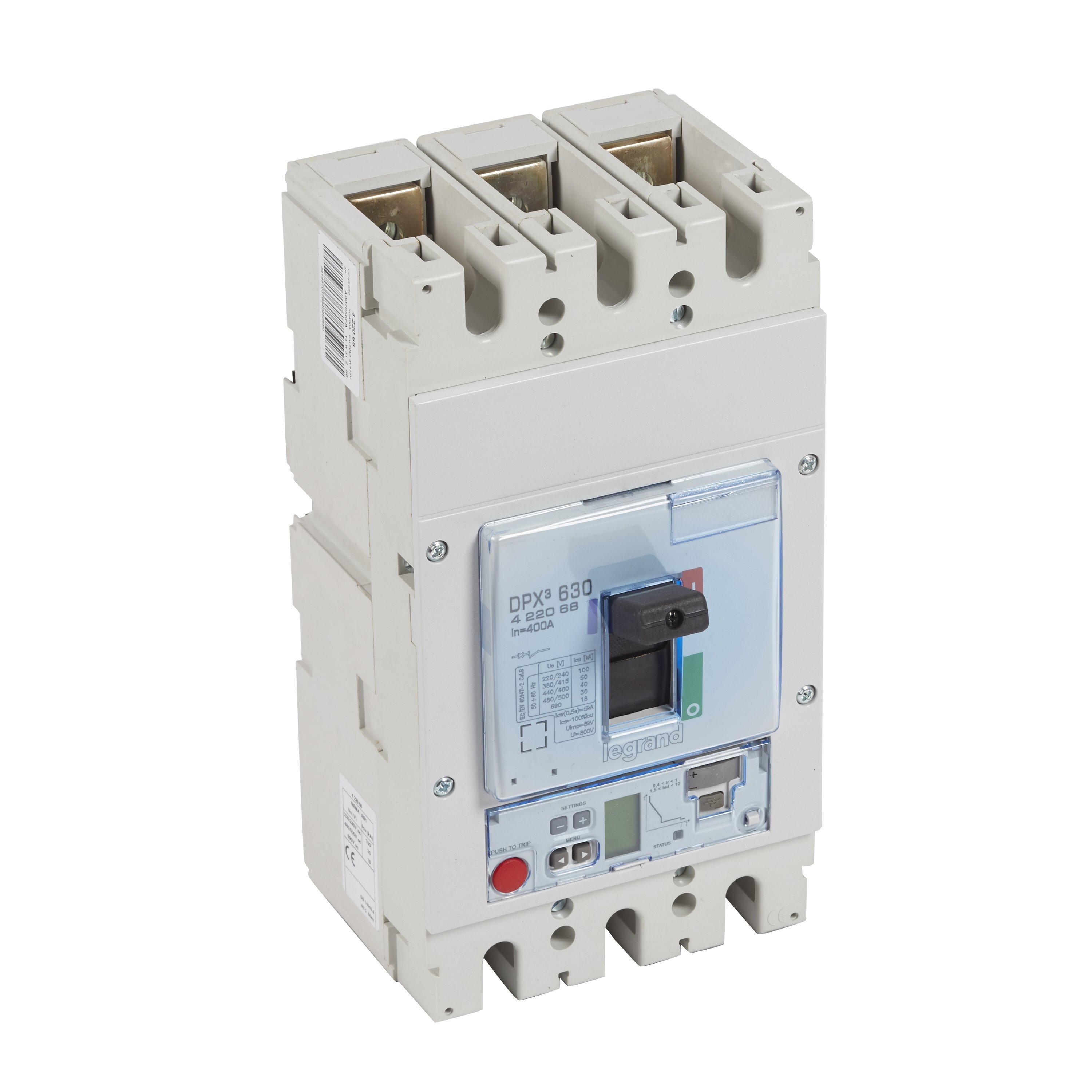 LEGRAND 422068Legrand DPX3 630 Kompakt Şalter - Elektronik S2 Versiyon - 3 kutup - Icu(kA) 50 - In(A) 400Legrand DPX3 630 Kompakt Şalter - Elektronik S2 Versiyon - 3{ubercoelektromarket}