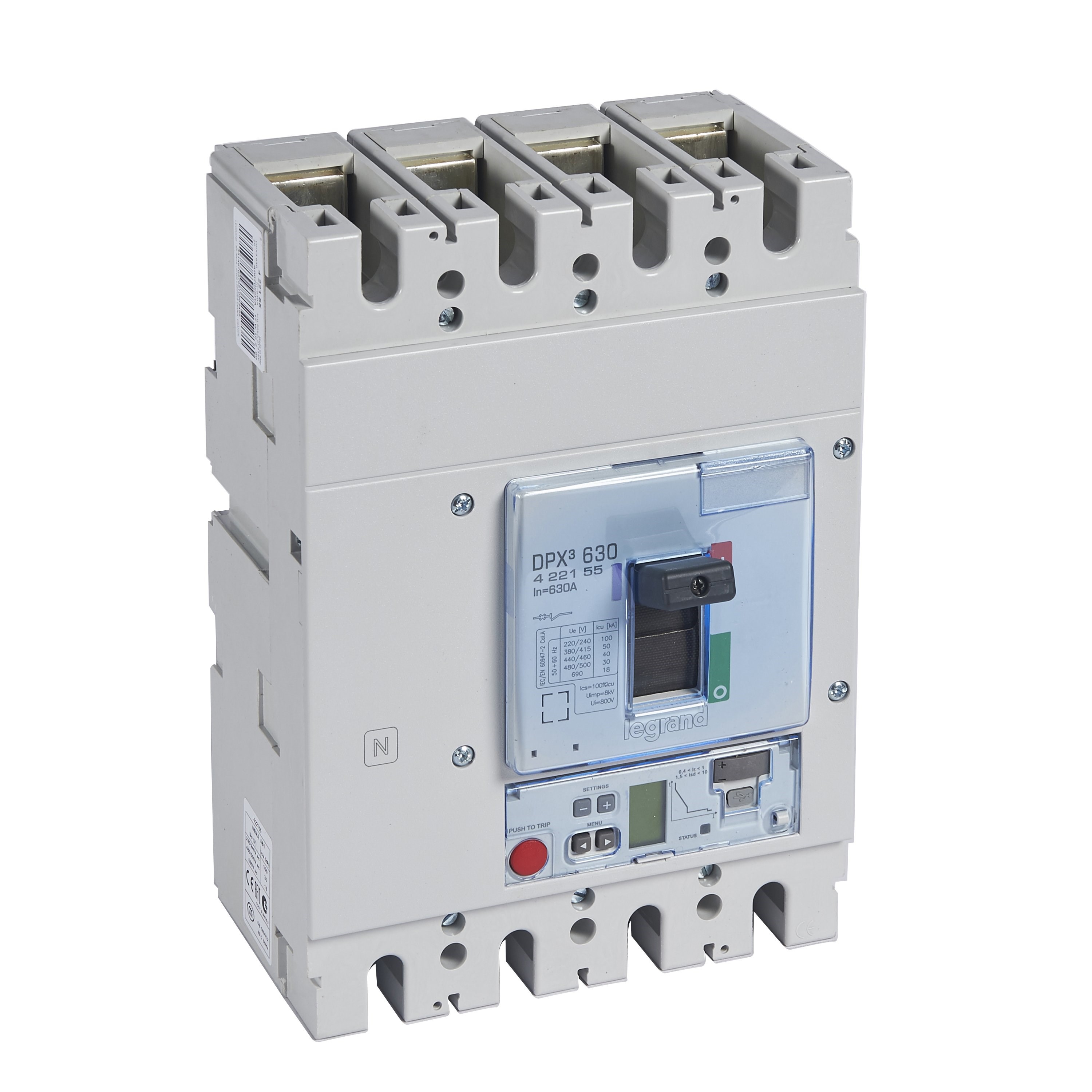 LEGRAND 422155Legrand DPX3 630 Kompakt Şalter - Elektronik Sg Versiyon - 4 kutup - Icu(kA) 50 - In(A) 630Legrand DPX3 630 Kompakt Şalter - Elektronik Sg Versiyon - 4{ubercoelektromarket}