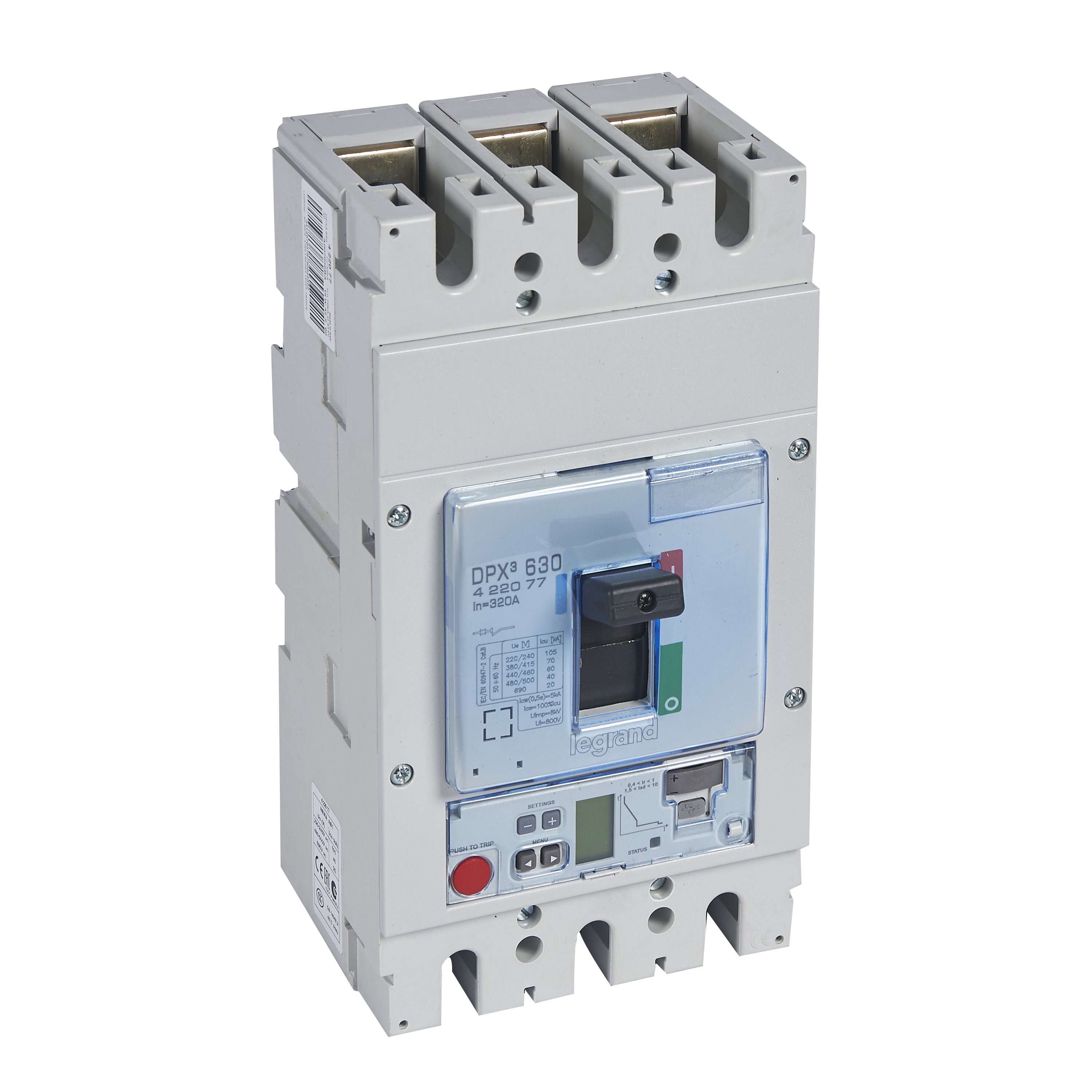 LEGRAND 422077Legrand DPX3 630 Kompakt Şalter - Elektronik S2 Versiyon - 3 kutup - Icu(kA) 70 - In(A) 320Legrand DPX3 630 Kompakt Şalter - Elektronik S2 Versiyon - 3{ubercoelektromarket}