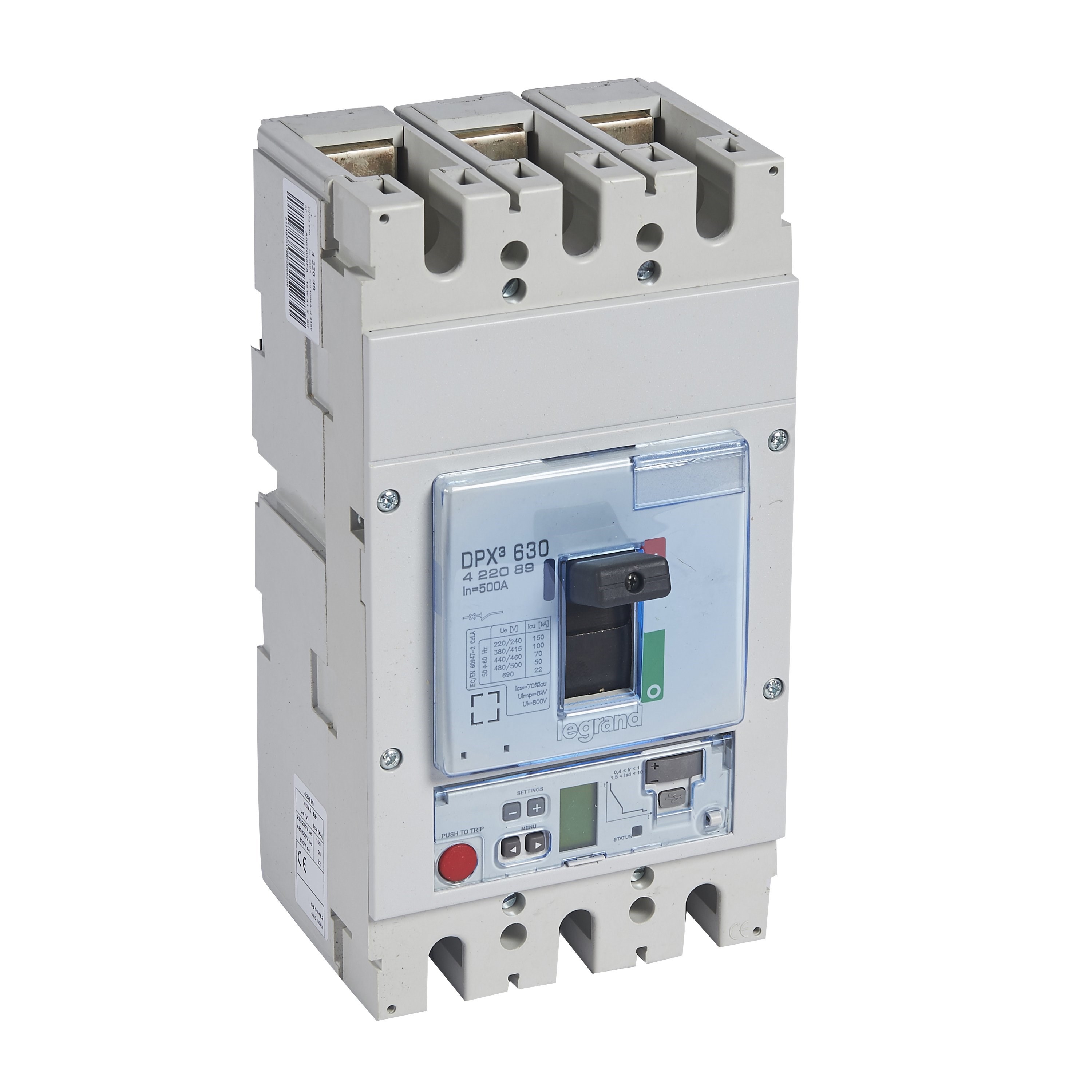 LEGRAND 422089Legrand DPX3 630 Kompakt Şalter - Elektronik S2 Versiyon - 3 kutup - Icu(kA) 100 - In(A) 500Legrand DPX3 630 Kompakt Şalter - Elektronik S2 Versiyon - 3{ubercoelektromarket}
