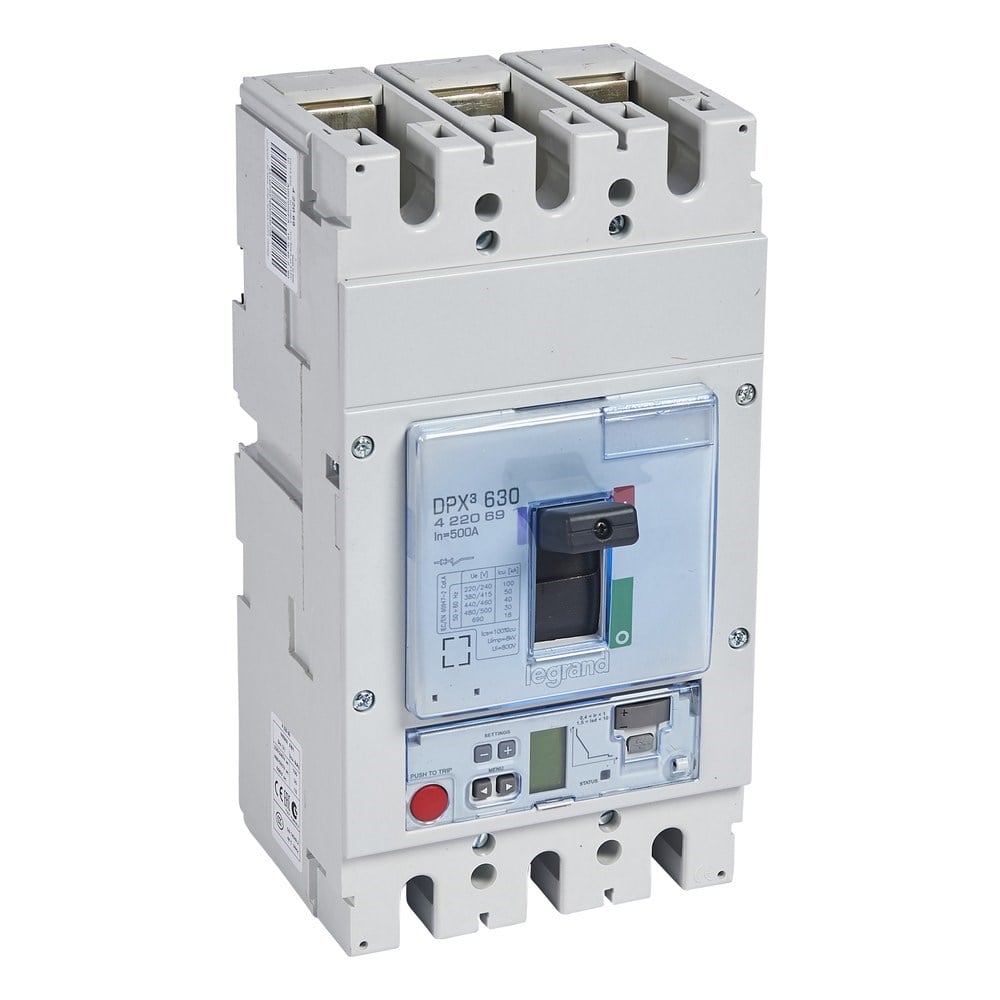 LEGRAND 422069Legrand DPX3 630 Kompakt Şalter - Elektronik S2 Versiyon - 3 kutup - Icu(kA) 50 - In(A) 500Legrand DPX3 630 Kompakt Şalter - Elektronik S2 Versiyon - 3{ubercoelektromarket}