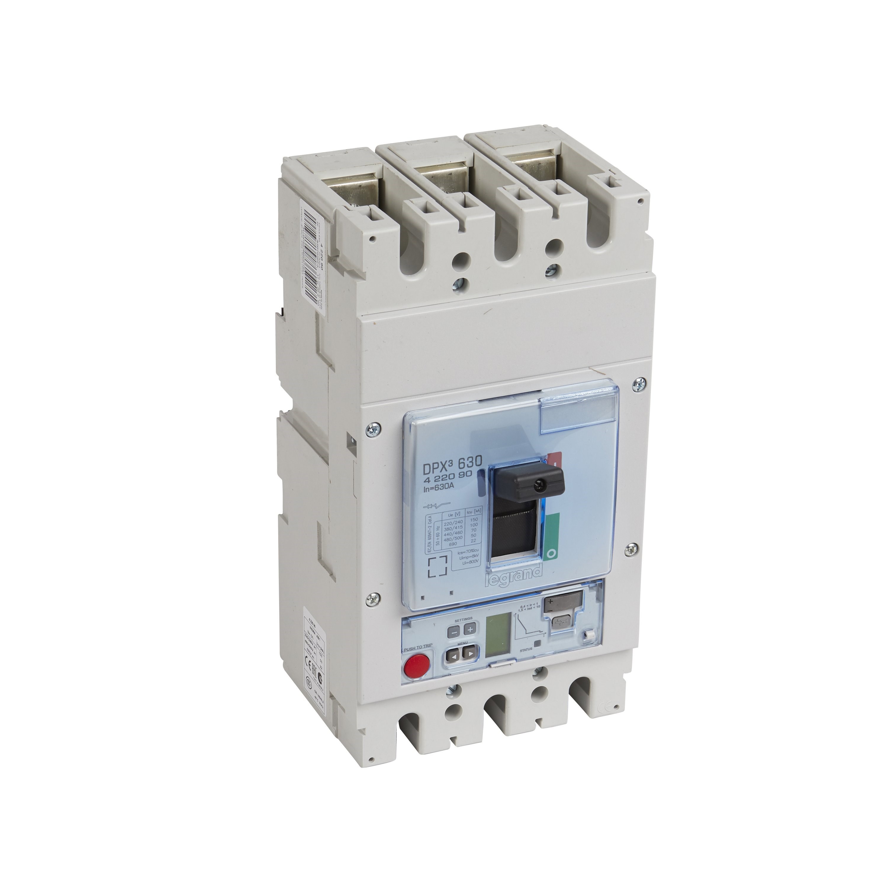 LEGRAND 422090Legrand DPX3 630 Kompakt Şalter - Elektronik S2 Versiyon - 3 kutup - Icu(kA) 100 - In(A) 630Legrand DPX3 630 Kompakt Şalter - Elektronik S2 Versiyon - 3{ubercoelektromarket}