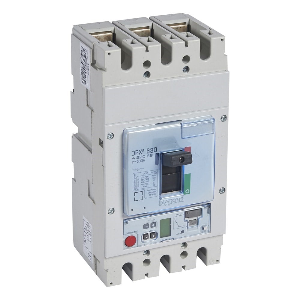 LEGRAND 422089Legrand DPX3 630 Kompakt Şalter - Elektronik S2 Versiyon - 3 kutup - Icu(kA) 100 - In(A) 500Legrand DPX3 630 Kompakt Şalter - Elektronik S2 Versiyon - 3{ubercoelektromarket}