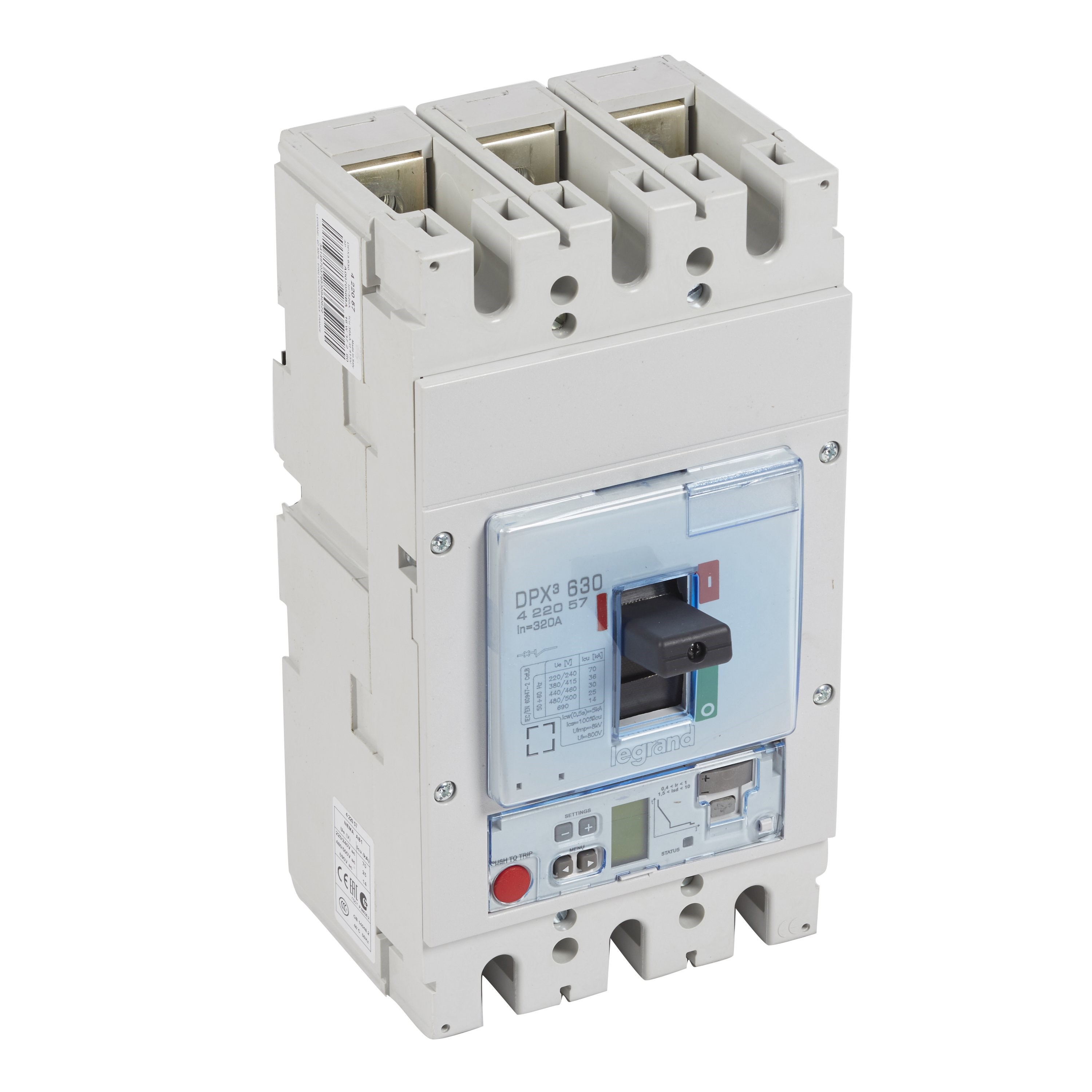 LEGRAND 422057Legrand DPX3 630 Kompakt Şalter - Elektronik S2 Versiyon - 3 kutup - Icu(kA) 36 - In(A) 320Legrand DPX3 630 Kompakt Şalter - Elektronik S2 Versiyon - 3{ubercoelektromarket}