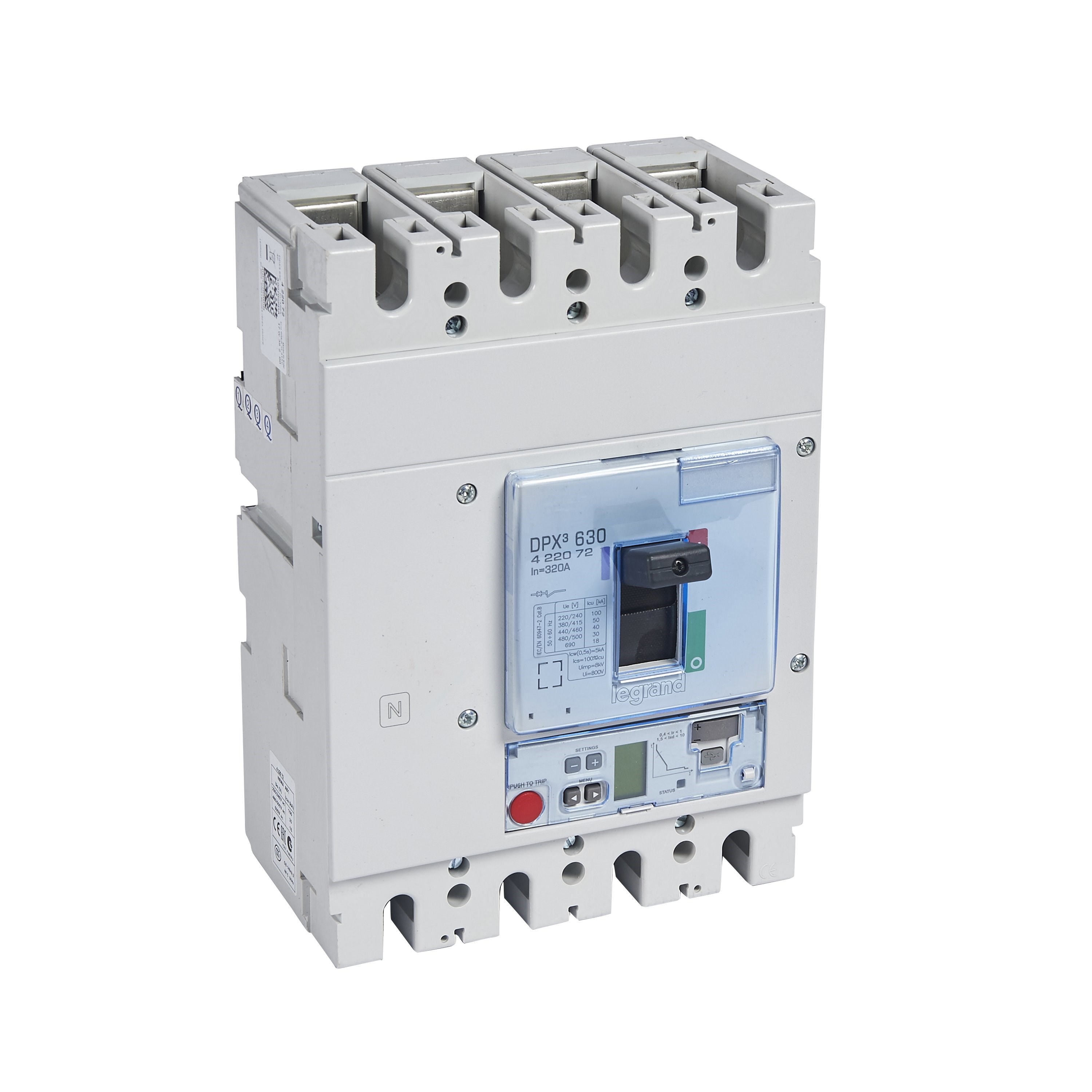 LEGRAND 422072Legrand DPX3 630 Kompakt Şalter - Elektronik S2 Versiyon - 4 kutup - Icu(kA) 50 - In(A) 320Legrand DPX3 630 Kompakt Şalter - Elektronik S2 Versiyon - 4{ubercoelektromarket}