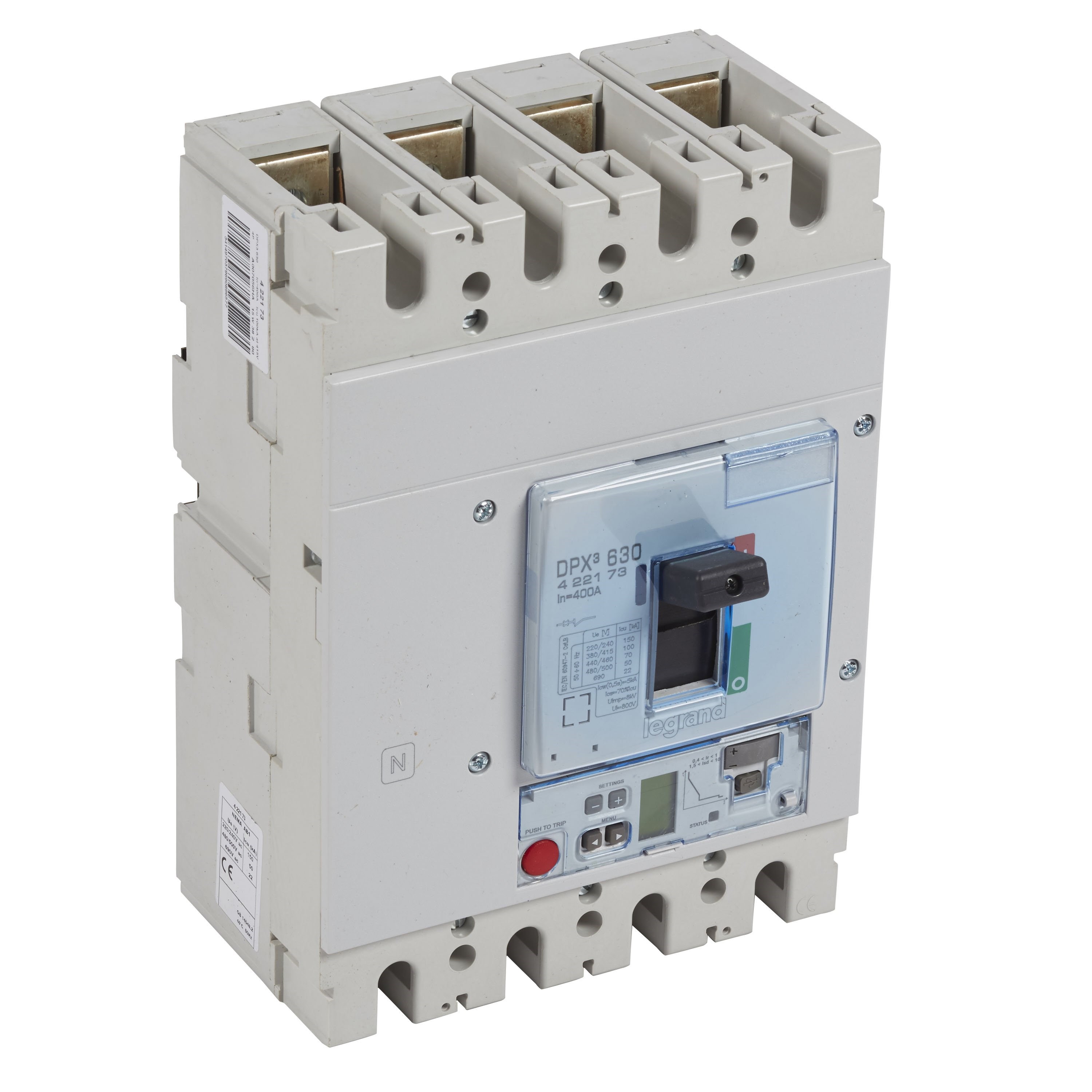 LEGRAND 422173Legrand DPX3 630 Kompakt Şalter - Elektronik Sg Versiyon - 4 kutup - Icu(kA) 100 - In(A) 400Legrand DPX3 630 Kompakt Şalter - Elektronik Sg Versiyon - 4{ubercoelektromarket}