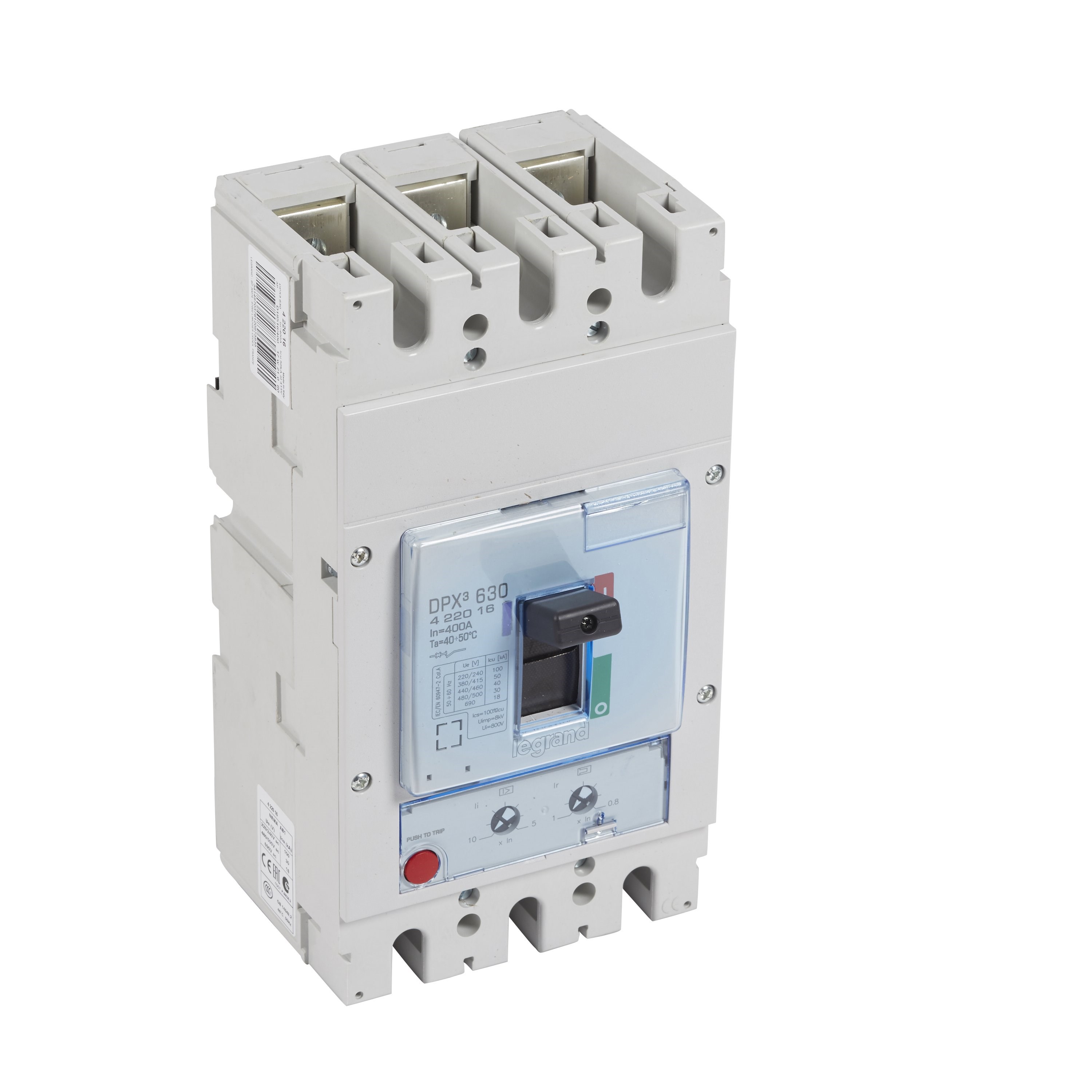 LEGRAND 422016Legrand DPX3 630 Kompakt Şalter - Termik manyetik şalter - 3 kutup - Icu(kA) 50 - In(A) 400Legrand DPX3 630 Kompakt Şalter - Termik manyetik şalter - 3{ubercoelektromarket}