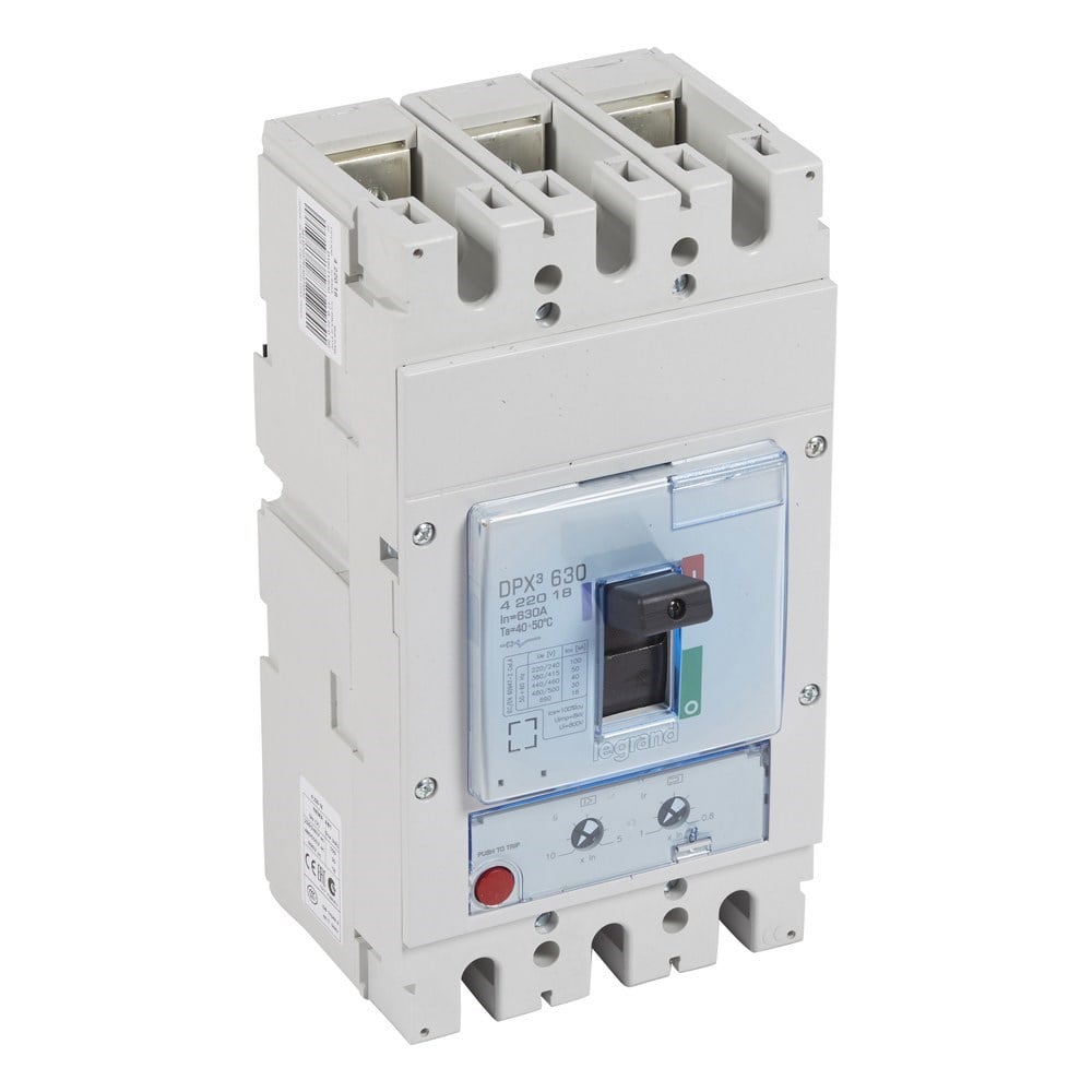 LEGRAND 422018Legrand DPX3 630 Kompakt Şalter - Termik manyetik şalter - 3 kutup - Icu(kA) 50 - In(A) 630Legrand DPX3 630 Kompakt Şalter - Termik manyetik şalter - 3{ubercoelektromarket}