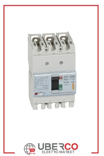 LEGRAND 420716Legrand DPX3 Sadece Manyetik Korumalı Şalter - DPX3 160 - 3 kutup - Icu(kA) 25 - In(A) 50Legrand DPX3 Sadece Manyetik Korumalı Şalter - DPX3 160 - 3{ubercoelektromarket}