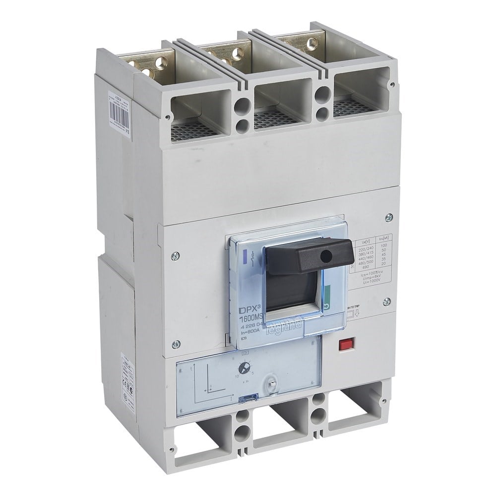 LEGRAND 422604Legrand DPX3 Sadece Manyetik Korumalı Şalter - DPX3 1600 - 3 kutup - Icu(kA) 50 - In(A) 800Legrand DPX3 Sadece Manyetik Korumalı Şalter - DPX3 1600 - 3{ubercoelektromarket}
