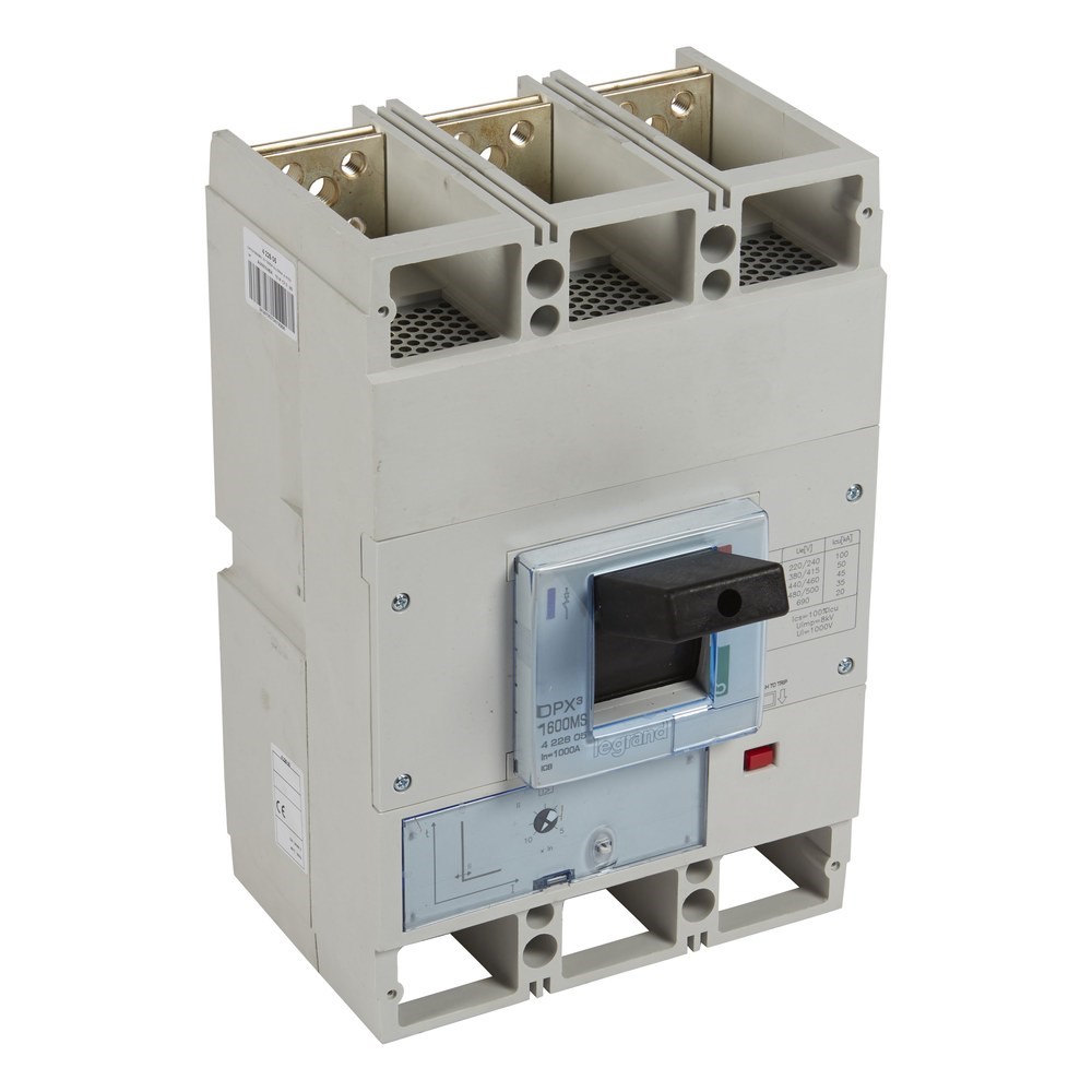 LEGRAND 422605Legrand DPX3 Sadece Manyetik Korumalı Şalter - DPX3 1600 - 3 kutup - Icu(kA) 50 - In(A) 1000Legrand DPX3 Sadece Manyetik Korumalı Şalter - DPX3 1600 - 3{ubercoelektromarket}