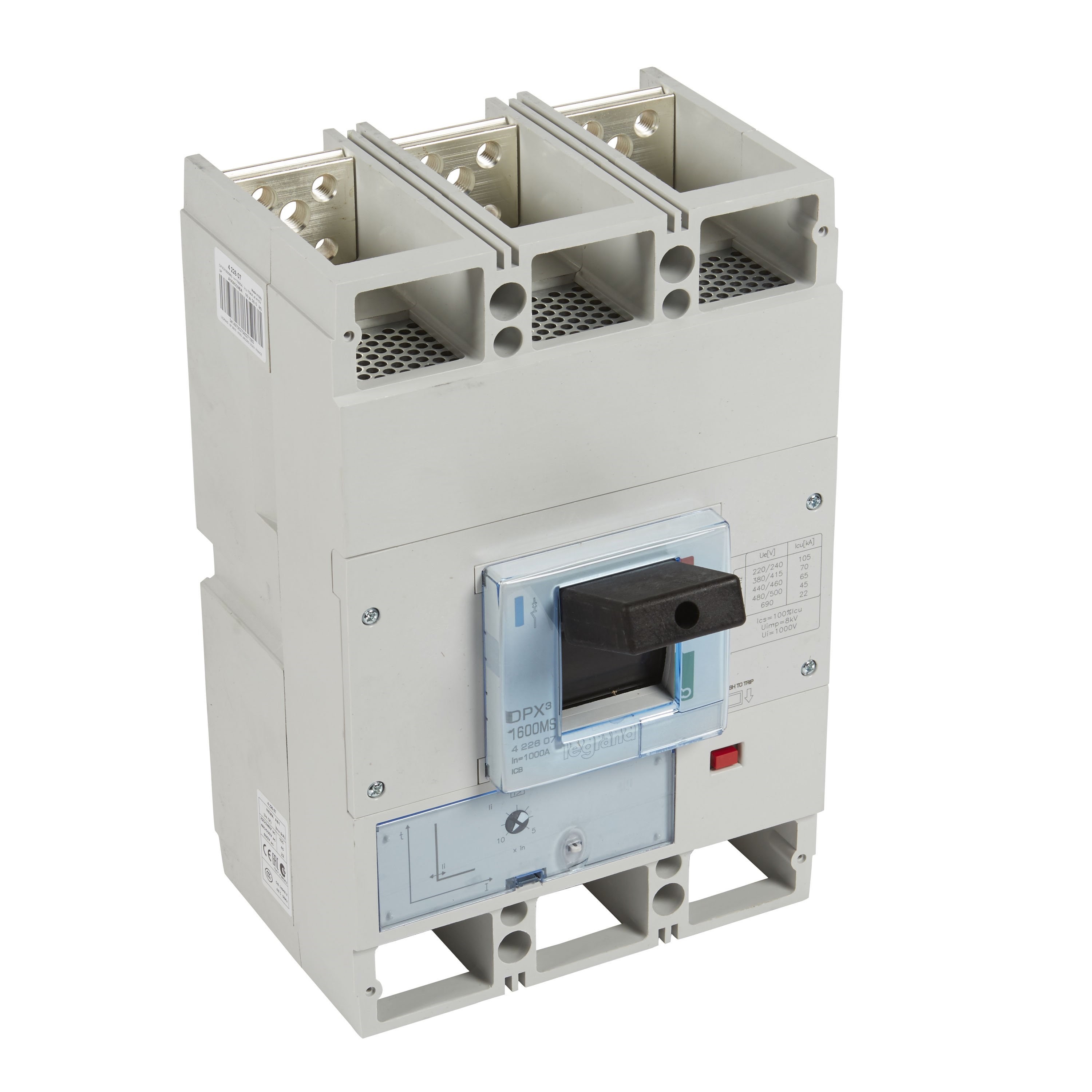 LEGRAND 422607Legrand DPX3 Sadece Manyetik Korumalı Şalter - DPX3 1600 - 3 kutup - Icu(kA) 70 - In(A) 1000Legrand DPX3 Sadece Manyetik Korumalı Şalter - DPX3 1600 - 3{ubercoelektromarket}