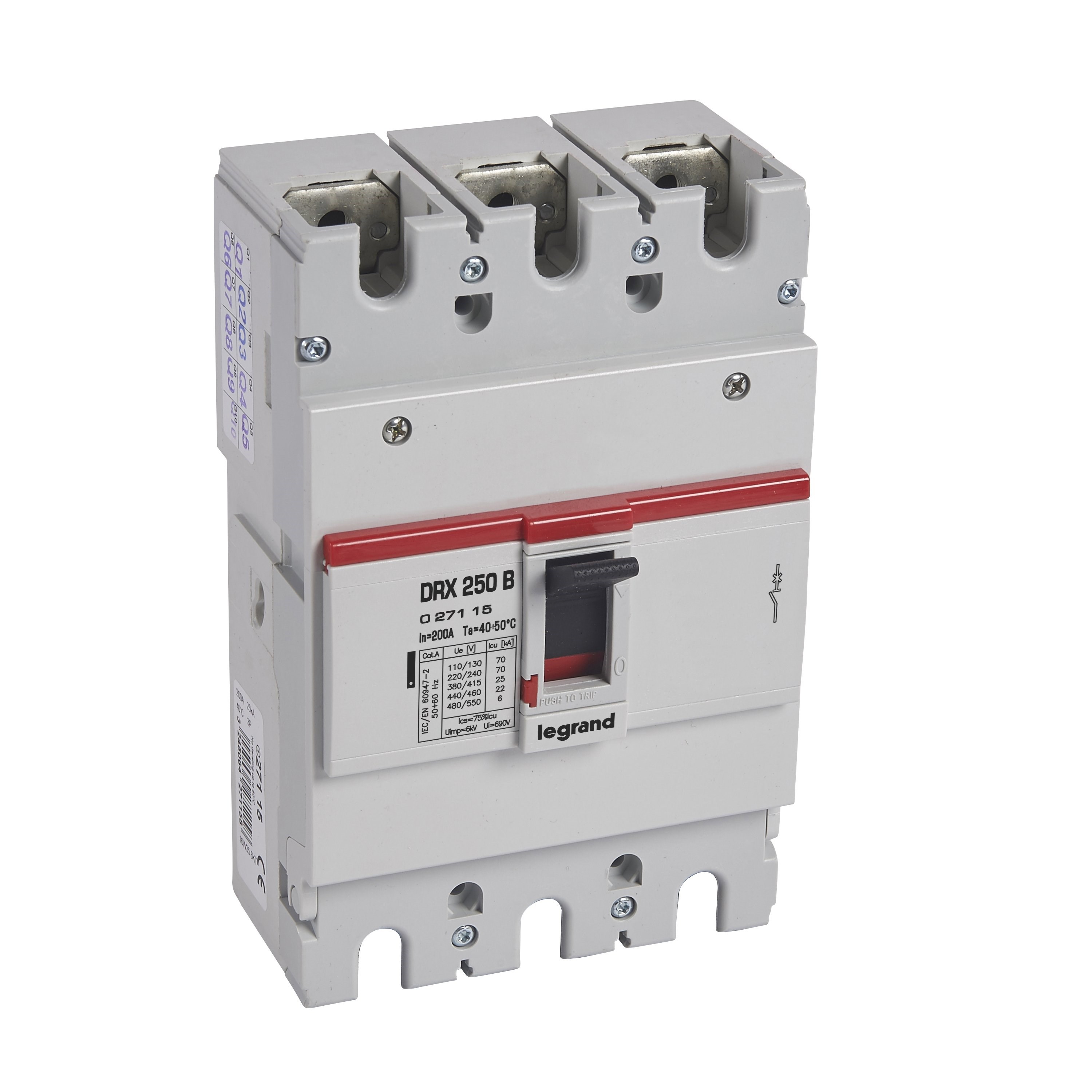 LEGRAND 027115Legrand DRX Kompakt Şalter - DRX 250 - Icu(kA): 25 kA - In(A): 200 - Kutup: 3KLegrand DRX Kompakt Şalter - DRX 250 - Icu(kA): 25 kA{ubercoelektromarket}
